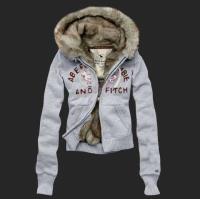 dames abercrombie fitch fur hooded outwear zip lichtgrijs Pink Goedkoop pk5kt605